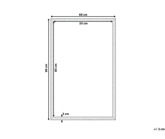 Beliani Espelho MORLAIX 60x4 Preto