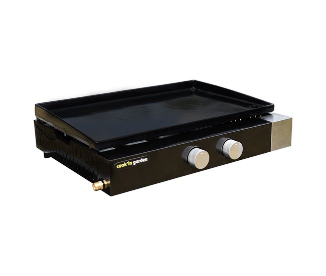 Cook'in Garden - Plancha a gás FINESTA 2B - 2 queimadores 5kW Preto