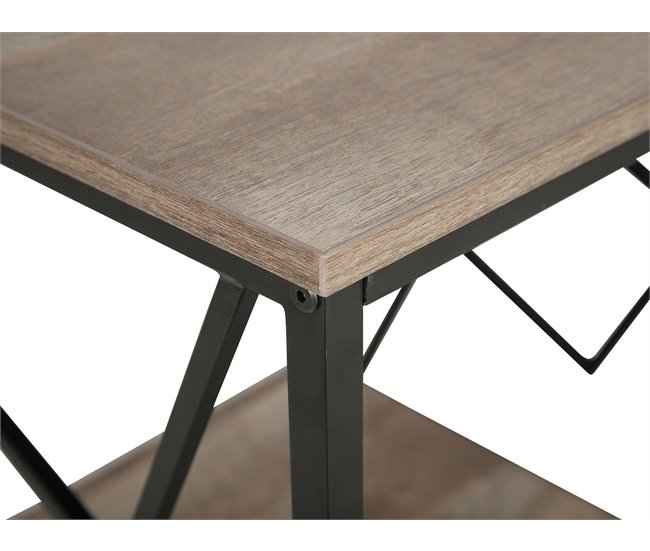 Beliani Mesa de apoio FORRES 56x56 Castanho
