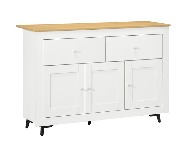 Aparador Melamina de Madeira HOMCOM, casa - cozinha 117 Branco