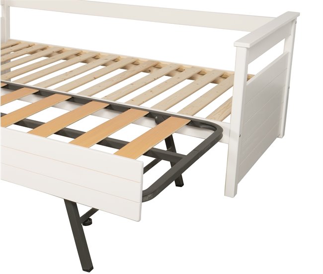 Cama nido 90x190 com sommier DUPLEX Branco