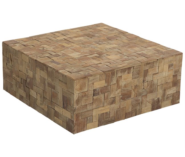 Beliani Mesa de centro GAMETI 80x80 Castanho