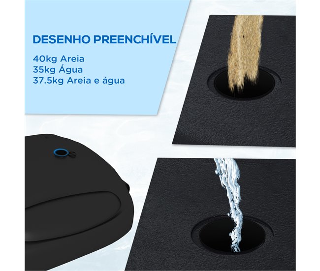 Tabela de Basquetebol Aço e PE SPORTNOW Preto