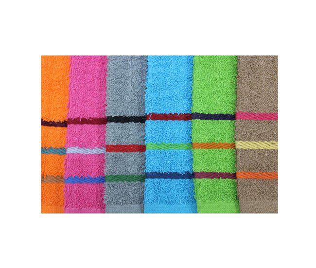  Acomoda Textil - 6 panos de cozinha 100% algodão 500gr/m² Vermelho