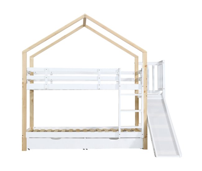Beliche, escorrega, cama alta, 2 gavetas