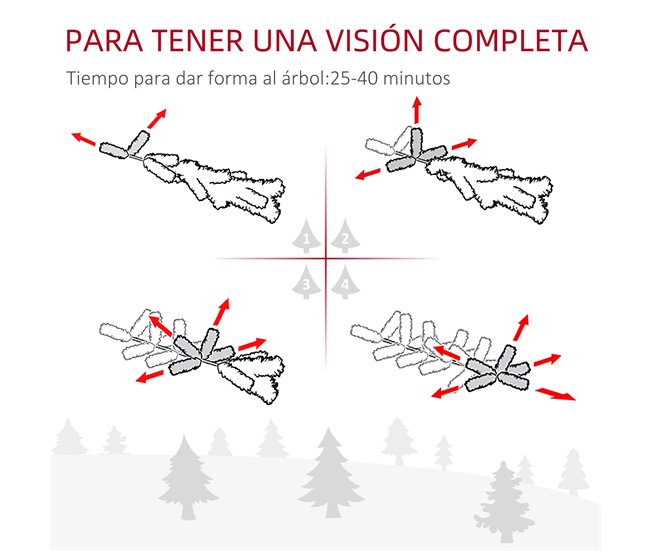 Árvore de Natal PVC e Aço HOMCOM, casa - natal Multicor