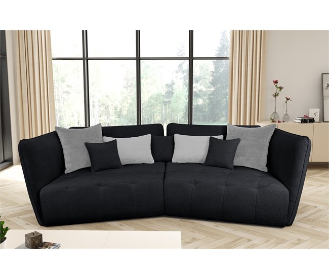 Sofá XXL SOPHIE de 4 lugares Cinza Claro