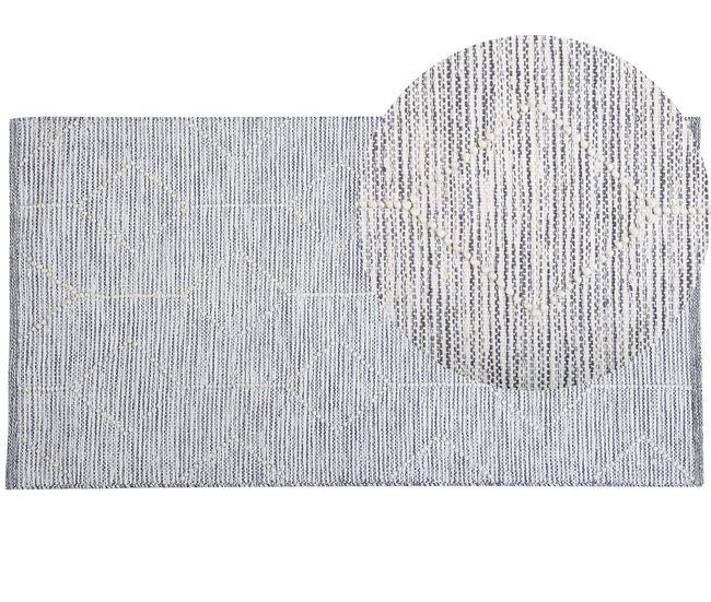Beliani Entrelaçado EDREMIT 80x150 Cinza