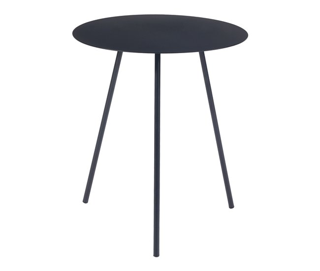 Mesa de apoio redonda Sula 3 pés metal [en.casa] 40x40 Preto