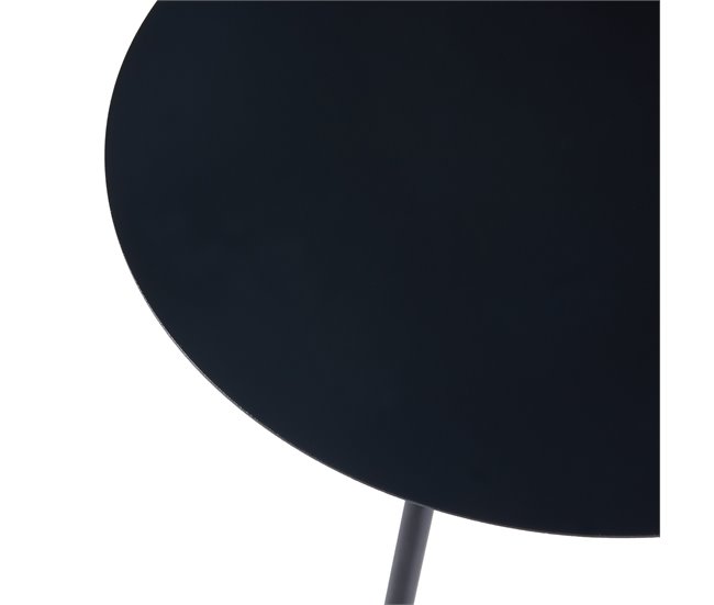 Mesa de apoio redonda Sula 3 pés metal [en.casa] 40x40 Preto