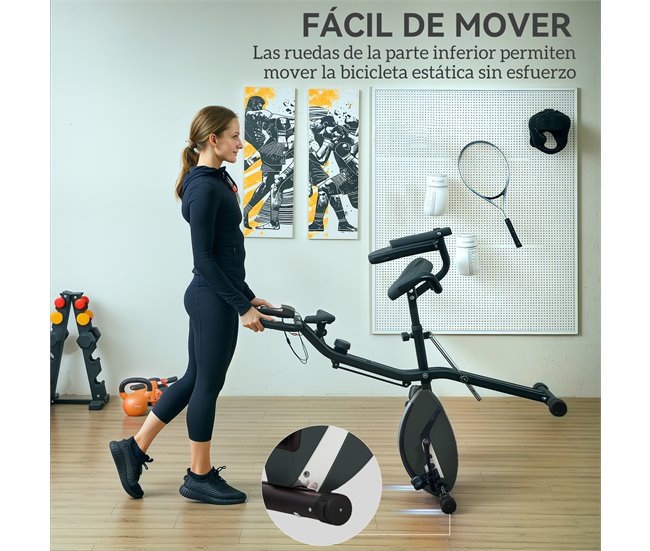 Bicicleta Estática Aço, ABS SPORTNOW Preto