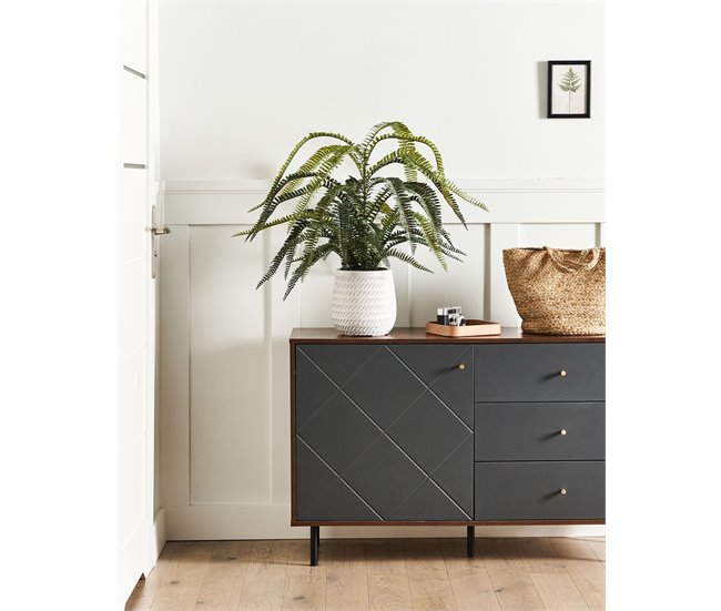 Beliani Planta artificial FERN LEAF PLANT Verde