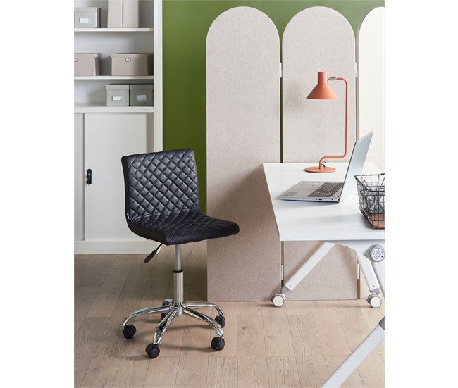 Beliani Silla de oficina ORLANDO Preto