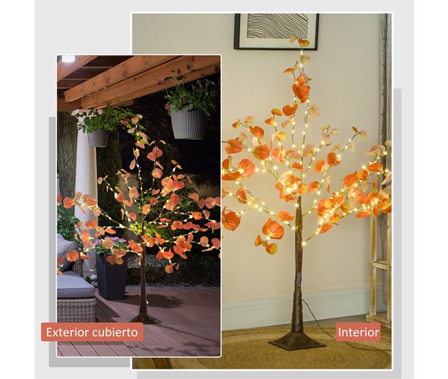 Árvore com Iluminaçãp PP HOMCOM, casa - decoração Laranja