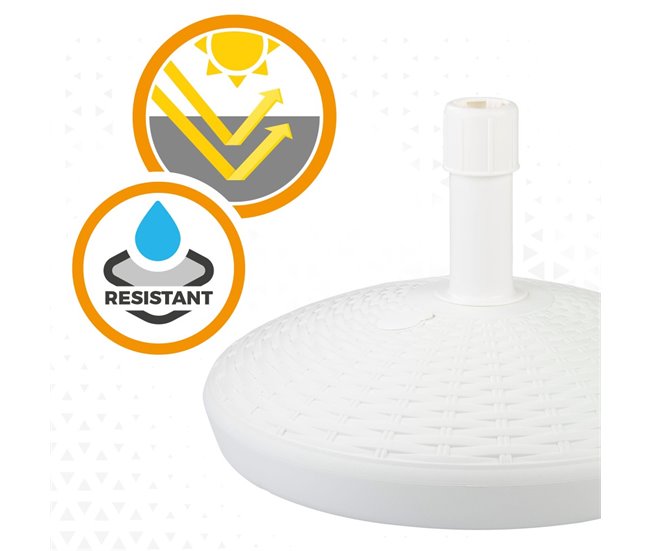 Base para guarda-sol circular branco 25-48 mm Aktive Branco