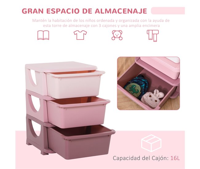 Organizador de Brinquedos Infantil PP HOMCOM 37 Azul