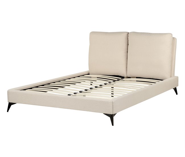 Beliani Cama Bouclé MELLE 155x240 Bege