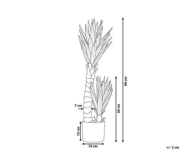 Beliani Planta artificial YUCCA Verde
