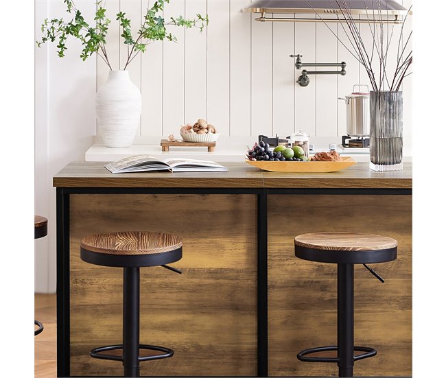 Aparador de jantar com 2 portas 4 compartimentos KNL01-F SoBuy Castanho