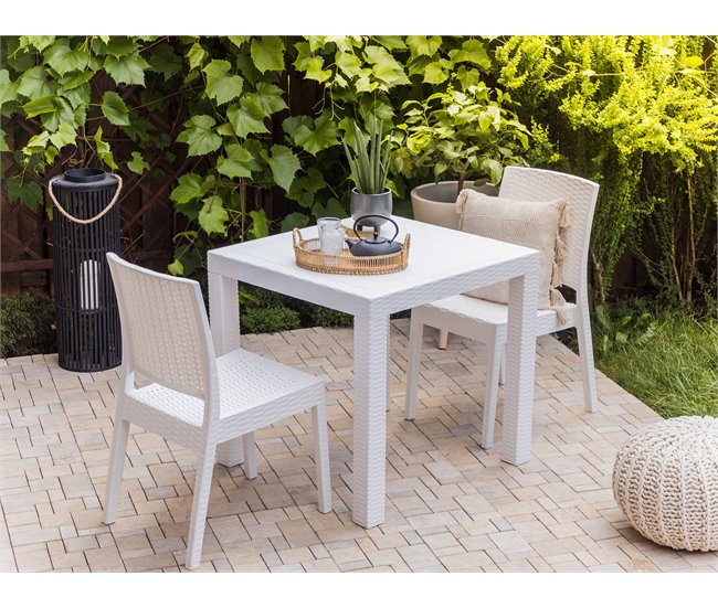 Beliani Cadeira de jardim FOSSANO Branco
