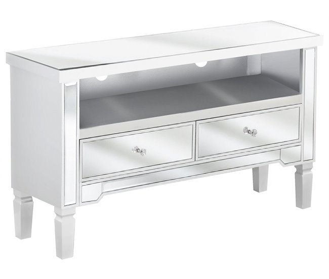 Beliani Mesa de TV NICEA 100 Cinza