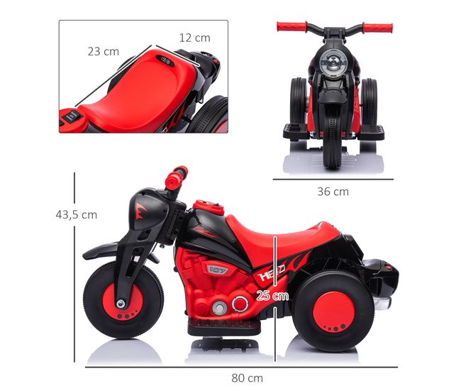 Mota Elétrica para Crianças PP e Metal AIYAPLAY Preto