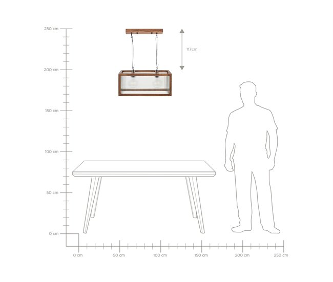 Beliani Candeeiro de tecto PENNA Castanho