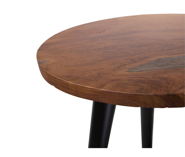 Beliani Conjunto de mesas DENNY 45x45 Castanho
