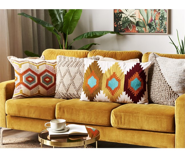 Beliani Almofada decorativa DANAPUR Multicor