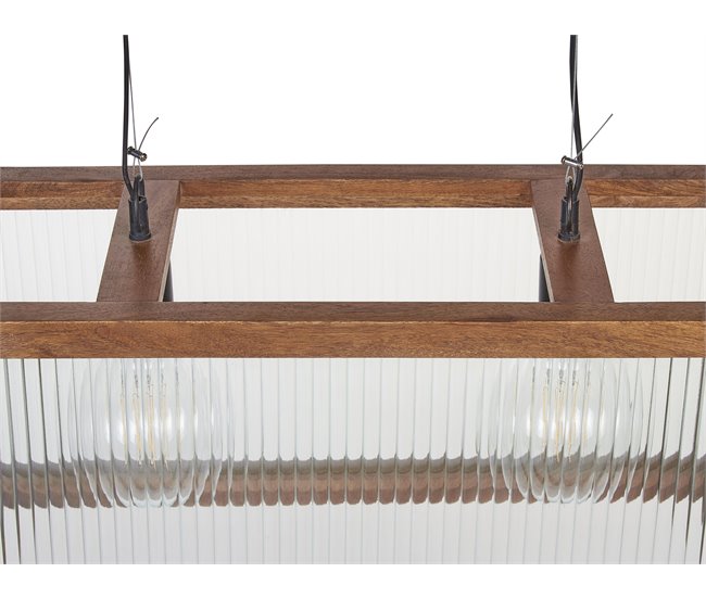 Beliani Candeeiro de tecto PENNA Castanho