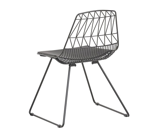 Beliani Silla de comedor HARLAN Preto