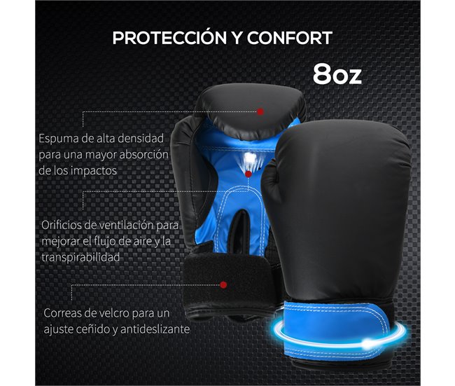 Saco de Boxe PU, EPE e Nylon HOMCOM Azul