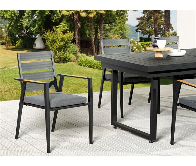 Beliani Cadeira de jardim TAVIANO Preto
