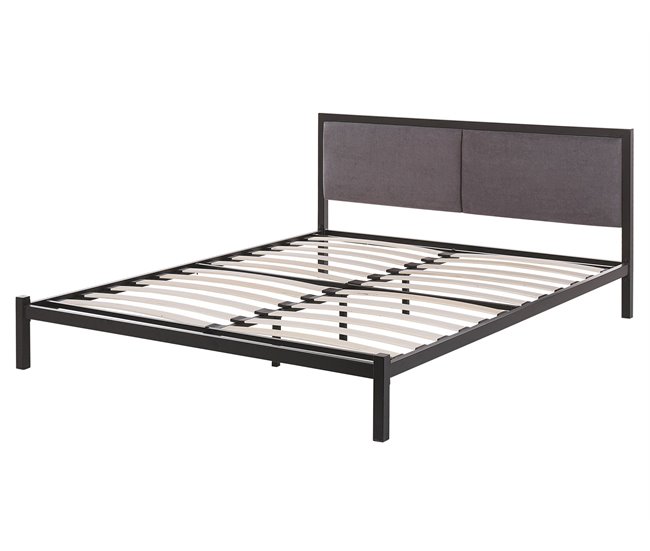 Beliani Cama com estrado Aço CLAMART 167x210 Bege