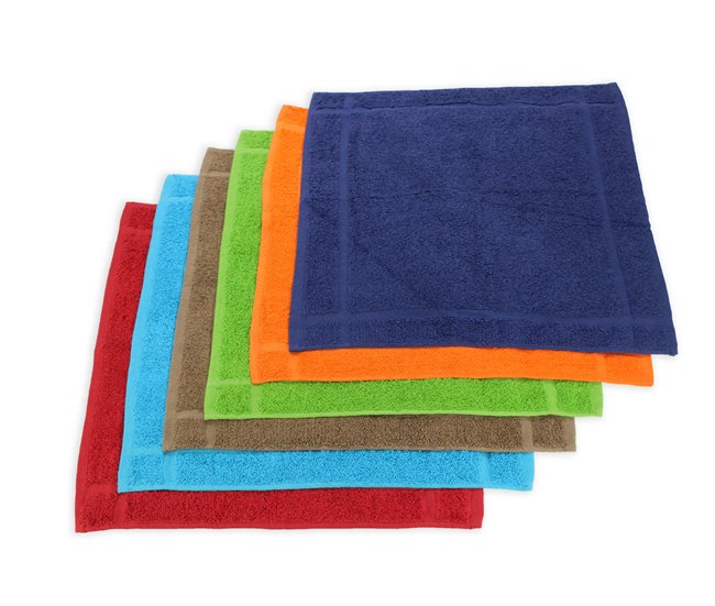  Acomoda Textil - 6 panos de cozinha 100% algodão 500gr/m² Multicor