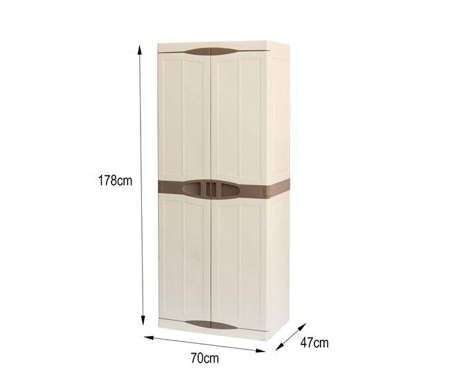 Armário exterior em PVC Bege