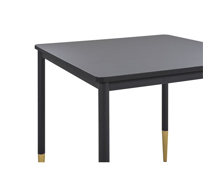 Beliani Mesa de apoio SHELBY 80x80 Preto