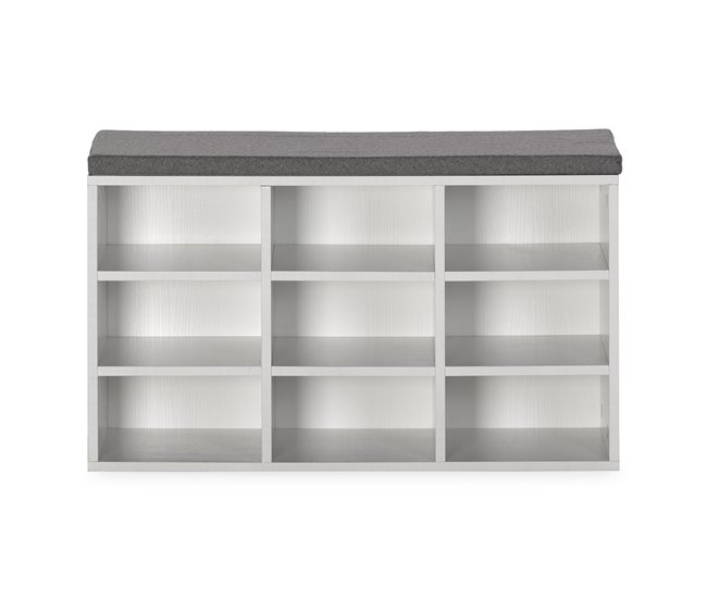 Banco de sapato Samuel 9 Furos 81 Branco/cinza