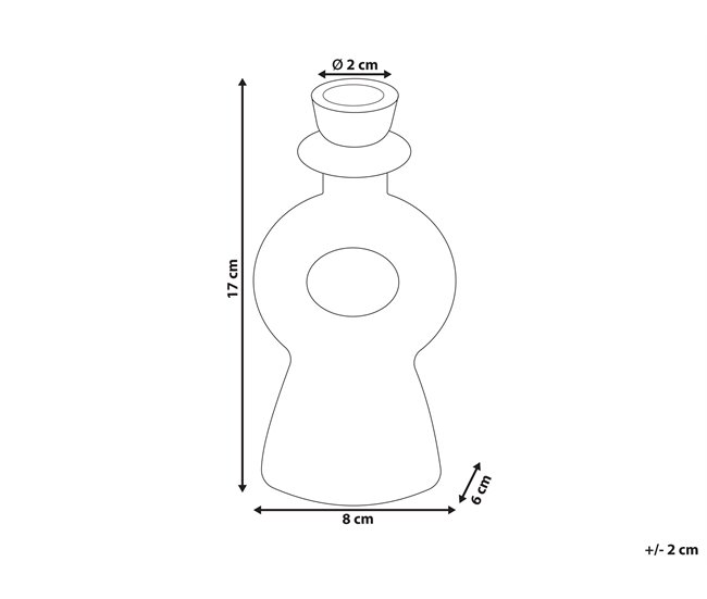 Beliani Candelabro SPARTA Branco/ Bege