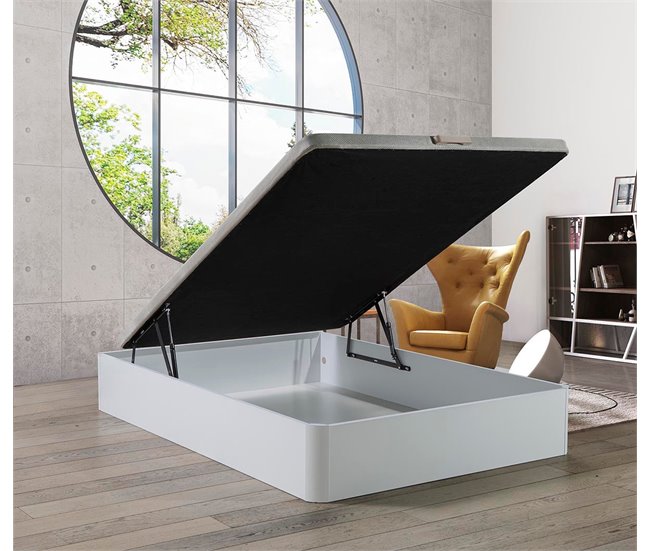Cama Dobrável Canapé + Colchão Branco