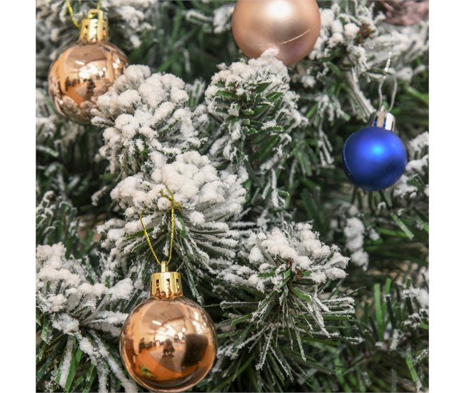 Árvore de Natal Artificial PVC, Serapilheira e Cimento HOMCOM Multicor