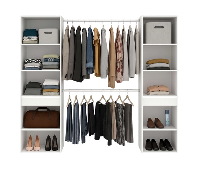 Móveis de camarim abertos Cloe Branco