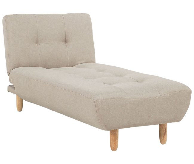 Beliani Chaise longue Poliéster ALSTEN Bege