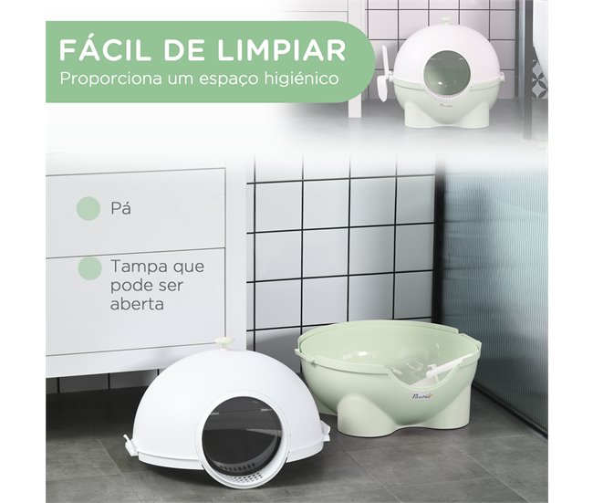 Caixa de Areia para Gatos PP e PC PawHut Verde