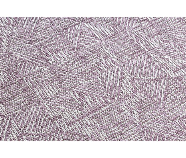 Tapete COLOR 47373260 SISAL linhas triangulos 60x110 LilÁs