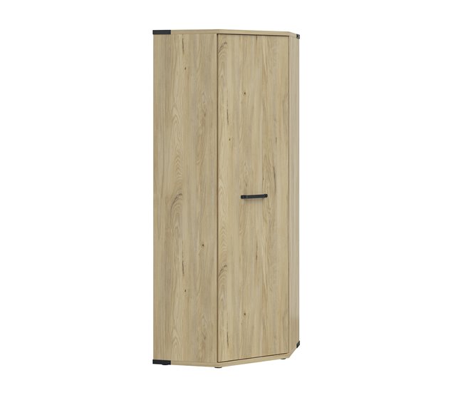 Armário de canto de 1 porta Dako Castanho Claro