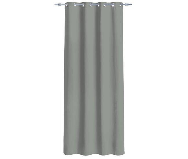 Cortina de rede de poliéster NENI 135x260cm Cinza