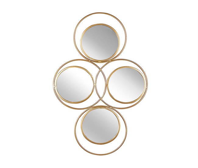 Beliani Espelho decorativo LESCAR Dourado