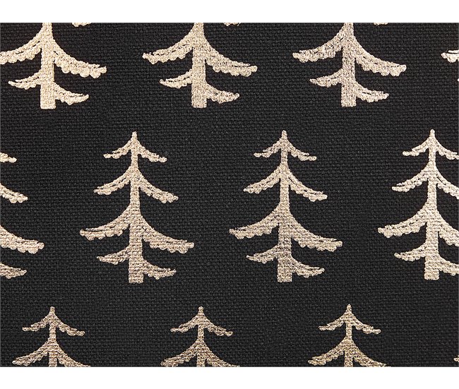 Beliani Almofada decorativa LEROY Preto