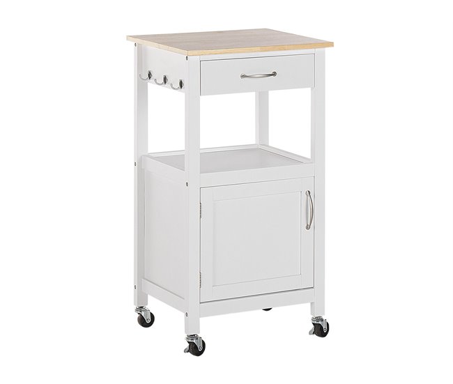 Beliani Carrinho de cozinha SIENA 48 Branco